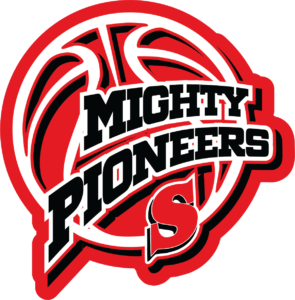 Mighty Pioneers Logo Basketball